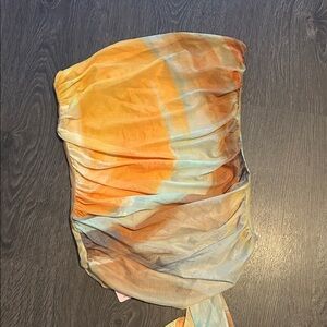 Multicolor Strapless Women's Top